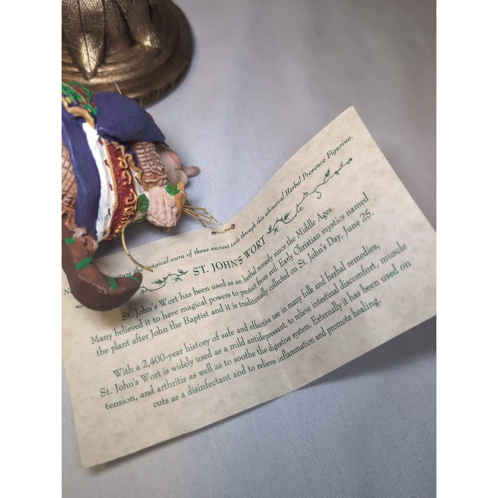 RARE Department 56 Herbal Presence St. Johns Wort Christmas Ornament W/ Stand